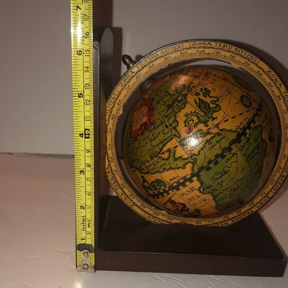 Vintage MCM Rotating Globe Bookends made in Italy - Picture 9 of 10
